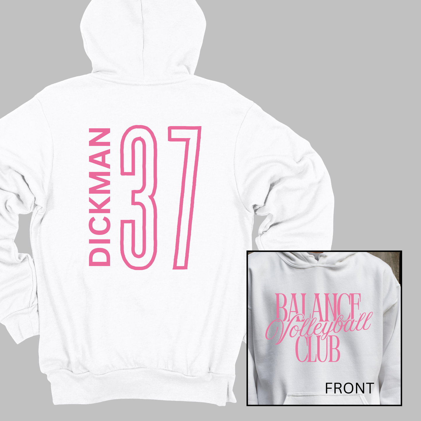 Balance Volleyball Club, Personalized | Adult Hooded Sweatshirt