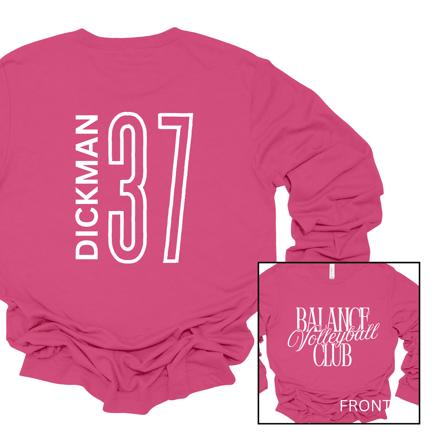 Balance Volleyball Club, Personalized | Long Sleeve Adult Tee