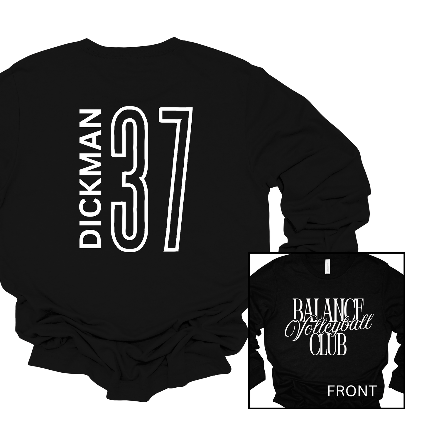 Balance Volleyball Club, Personalized | Long Sleeve Adult Tee