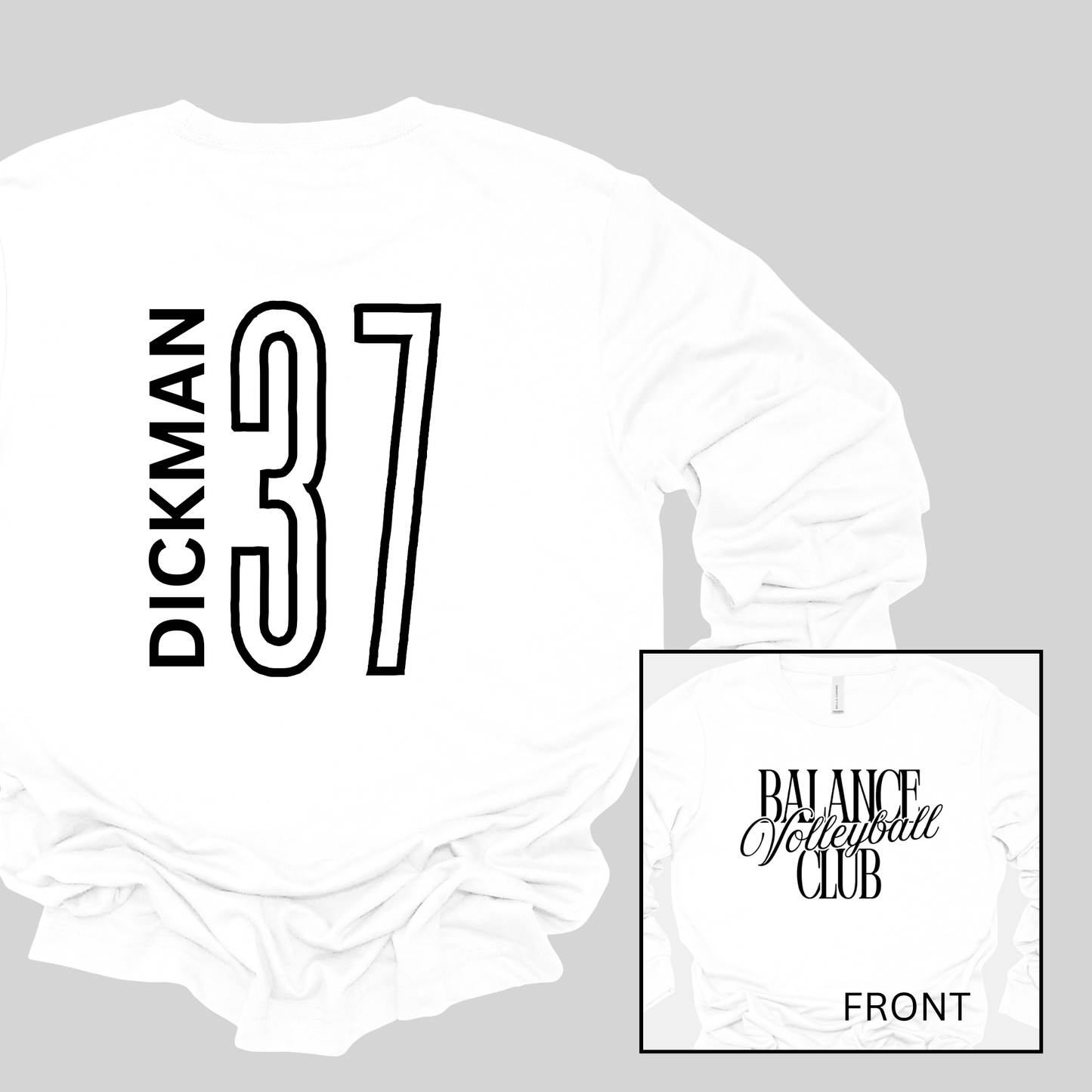 Balance Volleyball Club, Personalized | Long Sleeve Adult Tee