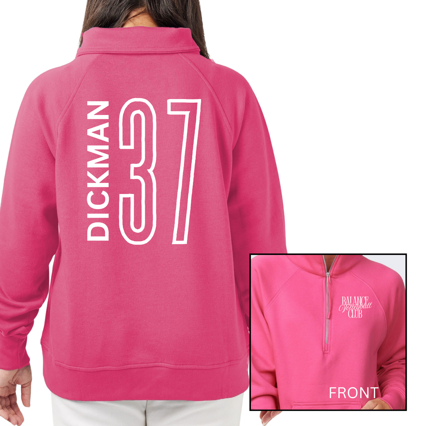 Balance Volleyball Club, Personalized | Womens Quarter Zip Fleece