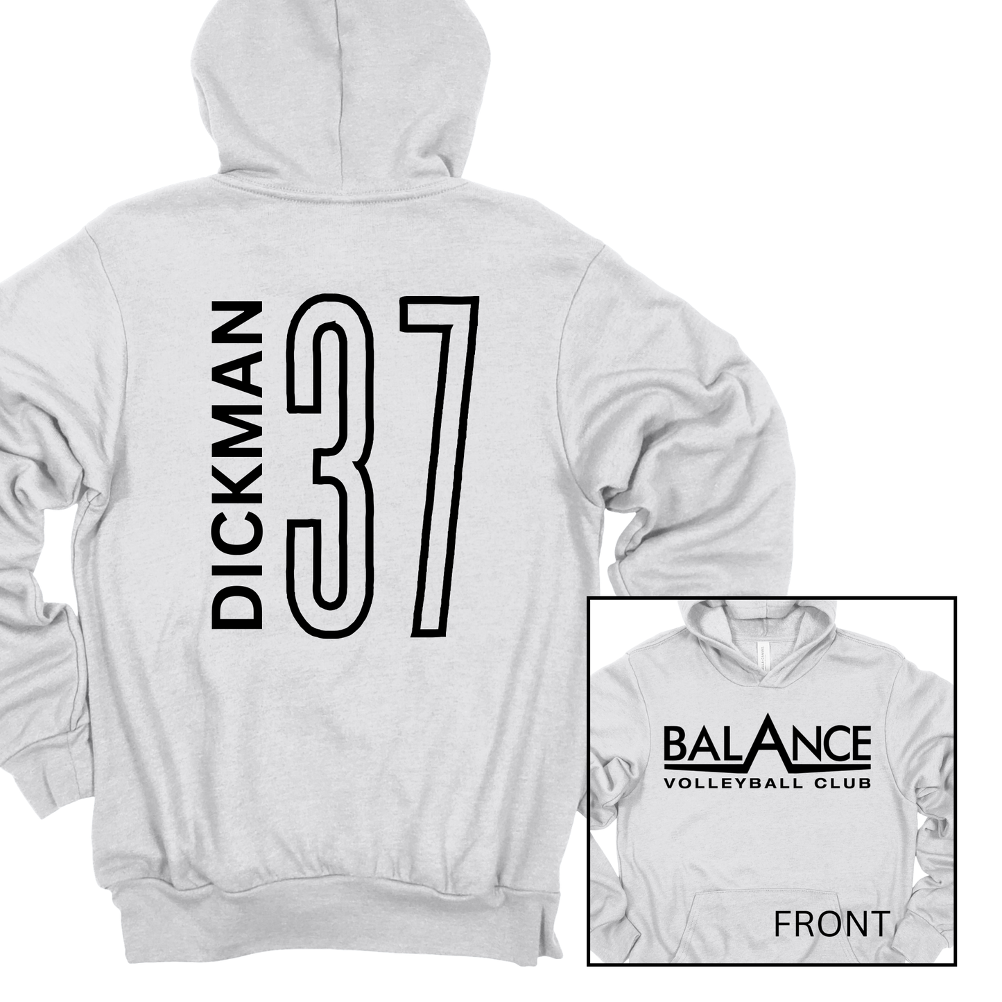 Balance Logo, Personalized | Adult Hooded Sweatshirt
