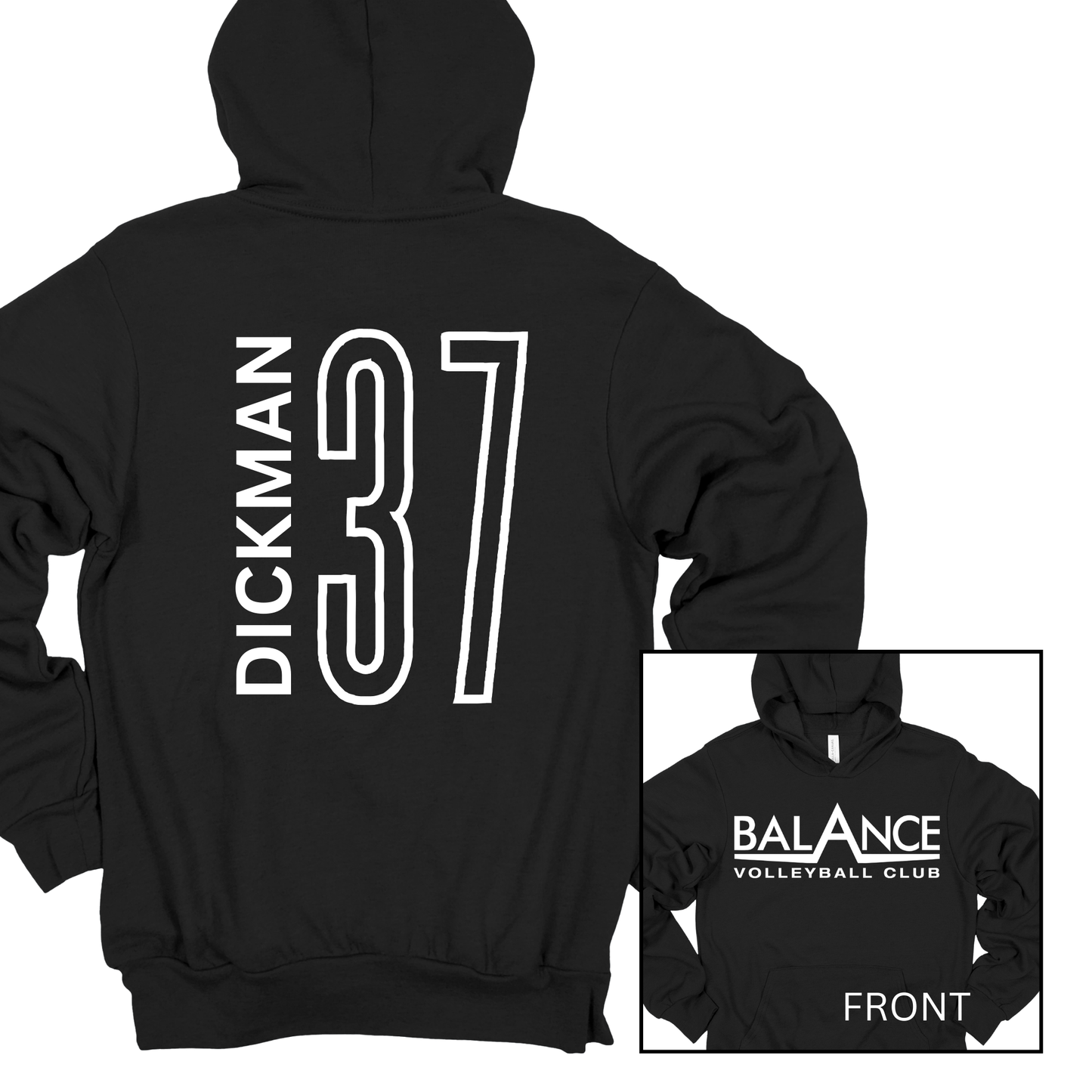 Balance Logo, Personalized | Adult Hooded Sweatshirt