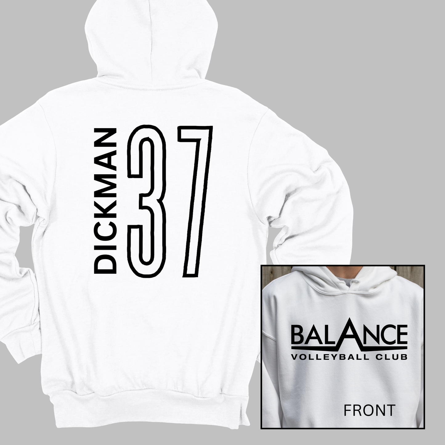 Balance Logo, Personalized | Adult Hooded Sweatshirt