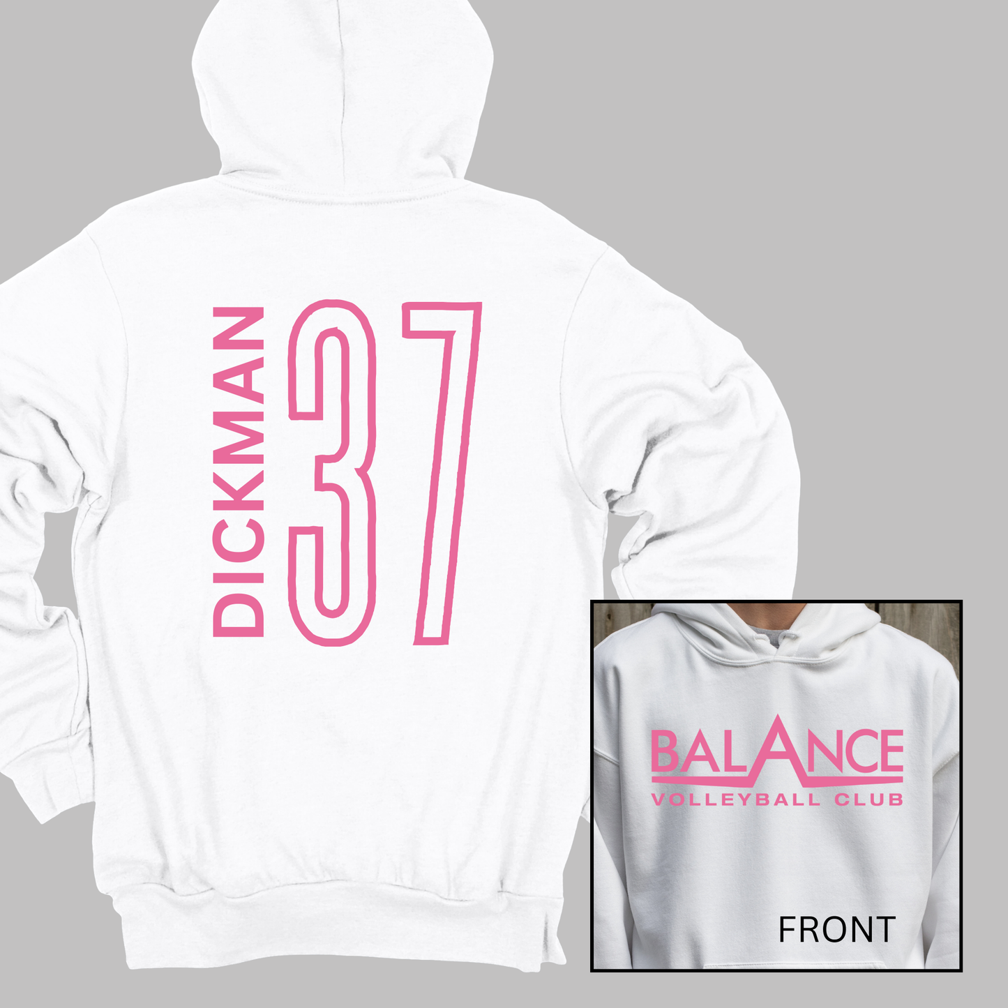 Balance Logo, Personalized | Adult Hooded Sweatshirt