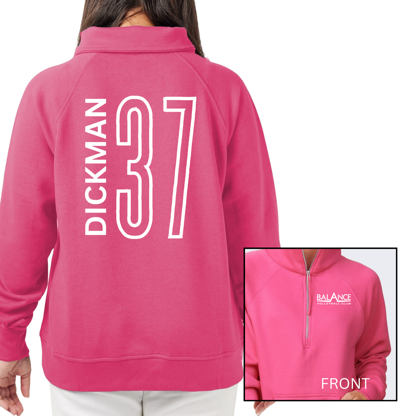 Balance Logo, Personalized | Womens Quarter Zip Fleece