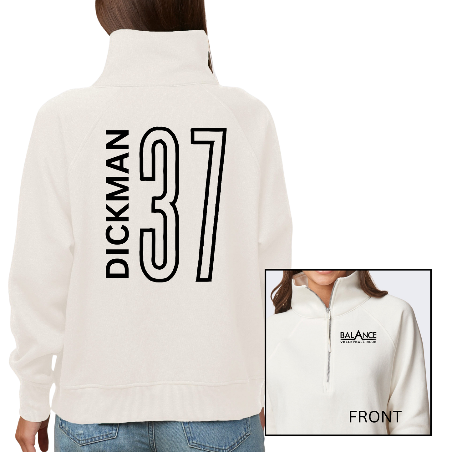 Balance Logo, Personalized | Womens Quarter Zip Fleece