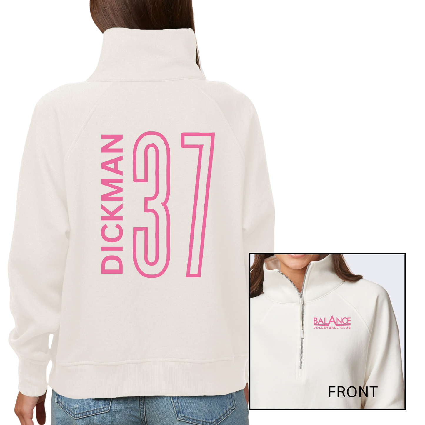 Balance Logo, Personalized | Womens Quarter Zip Fleece