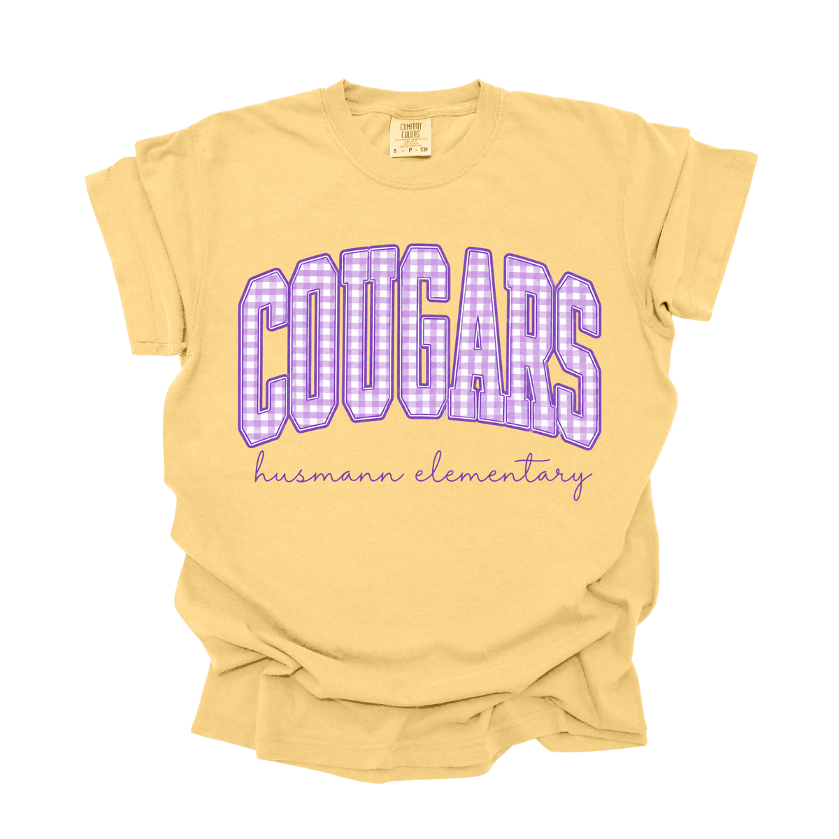 Plaid Cougars | Short Sleeve Adult Tee
