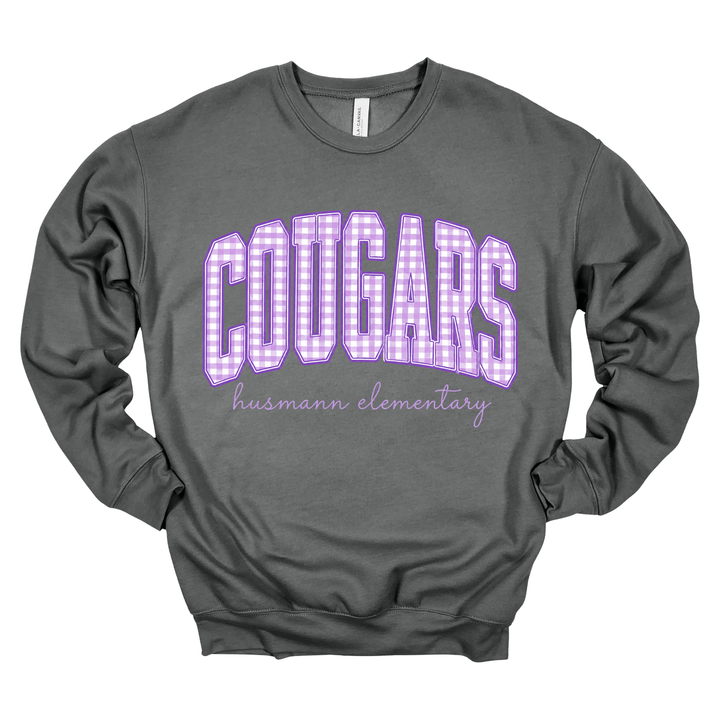 Plaid Cougars | Adult Crewneck