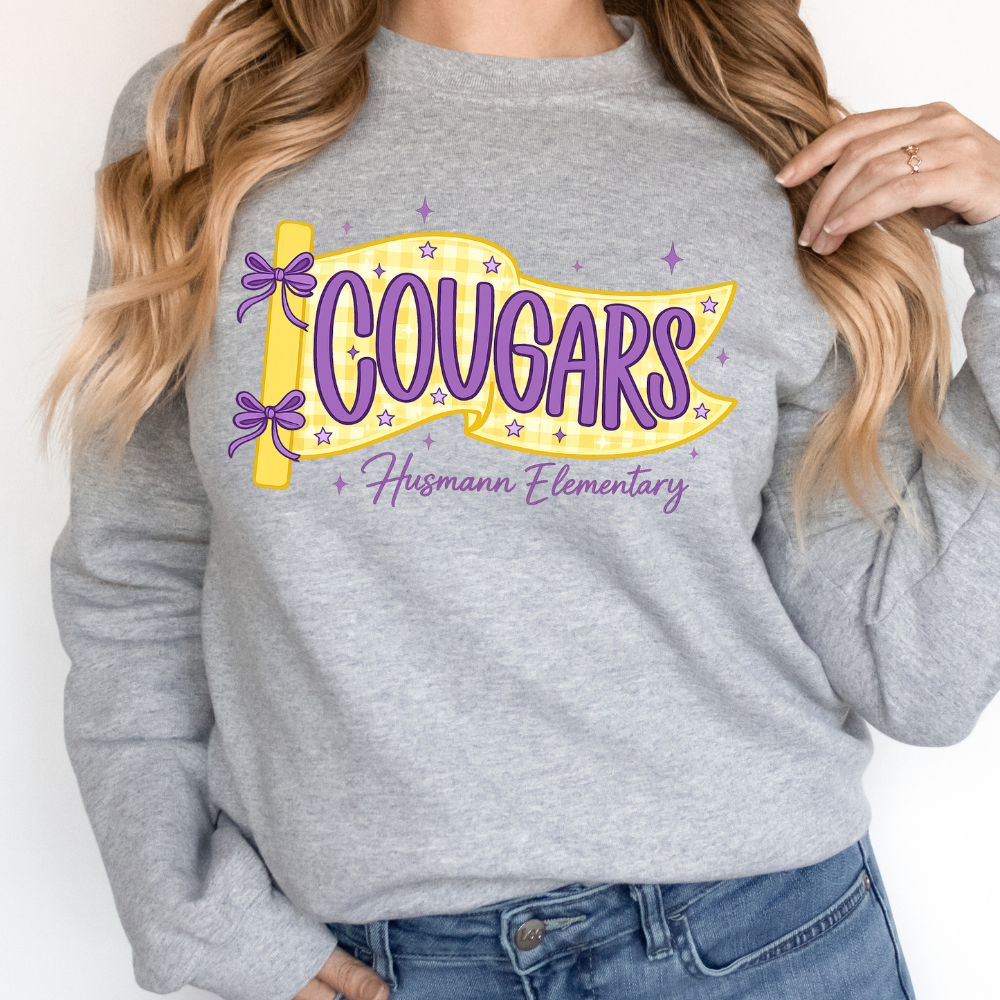 Cougars Flag | Adult Crewneck