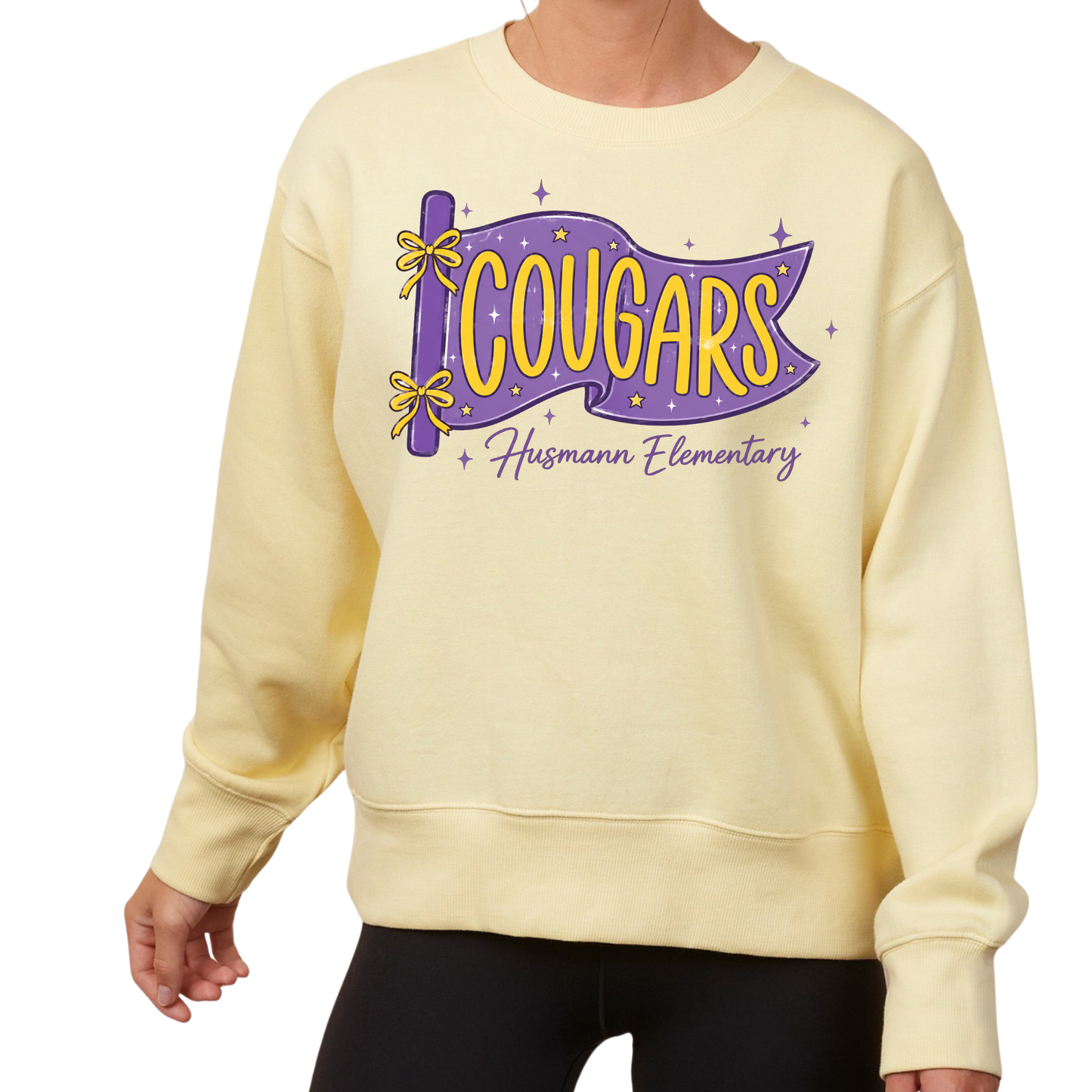 Cougars Flag | Ladies Boxy Crewneck