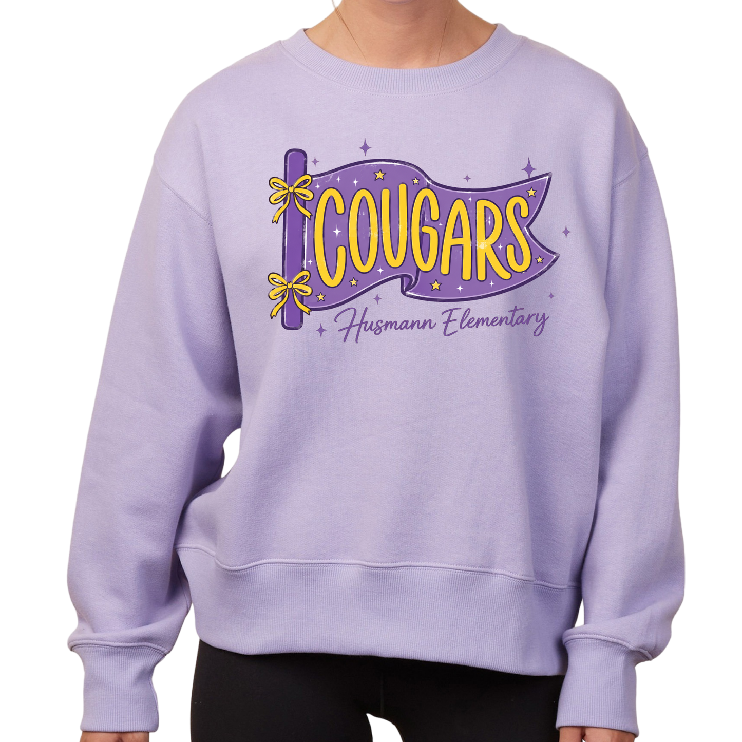 Cougars Flag | Ladies Boxy Crewneck