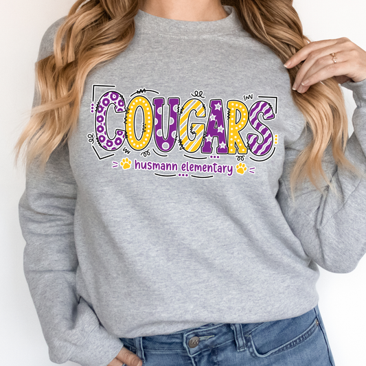 Playful Cougars | Adult Crewneck