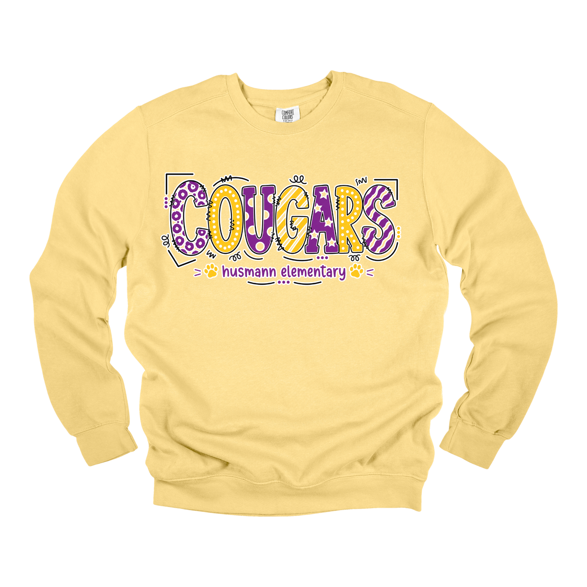 Playful Cougars | Adult Comfort Colors Crewneck