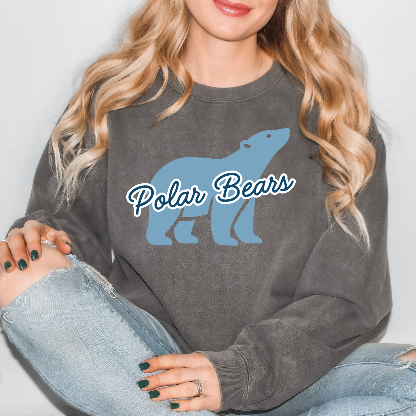 Polar Bears Icon | Adult Comfort Colors Crewneck