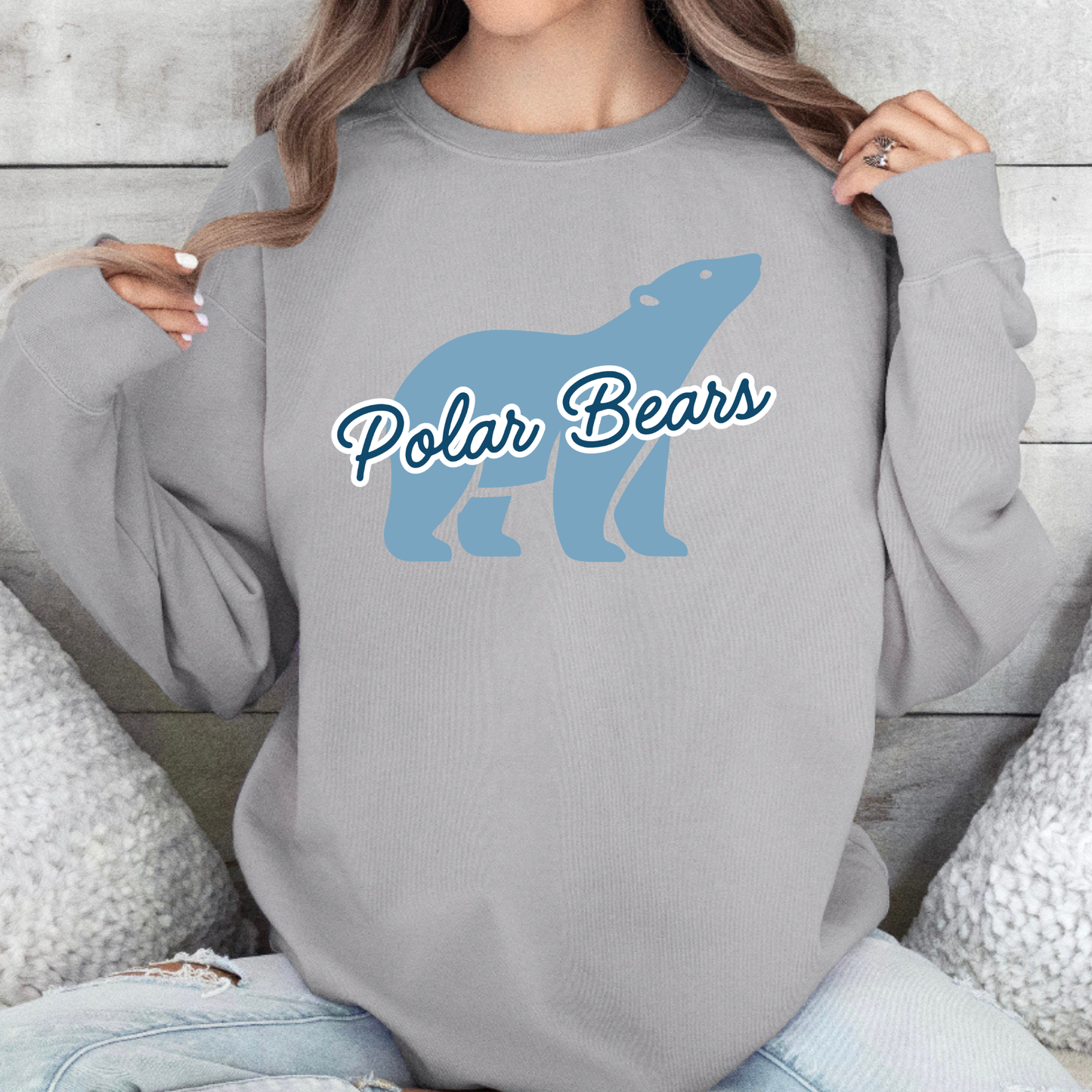 Polar Bears Icon | Adult Comfort Colors Crewneck