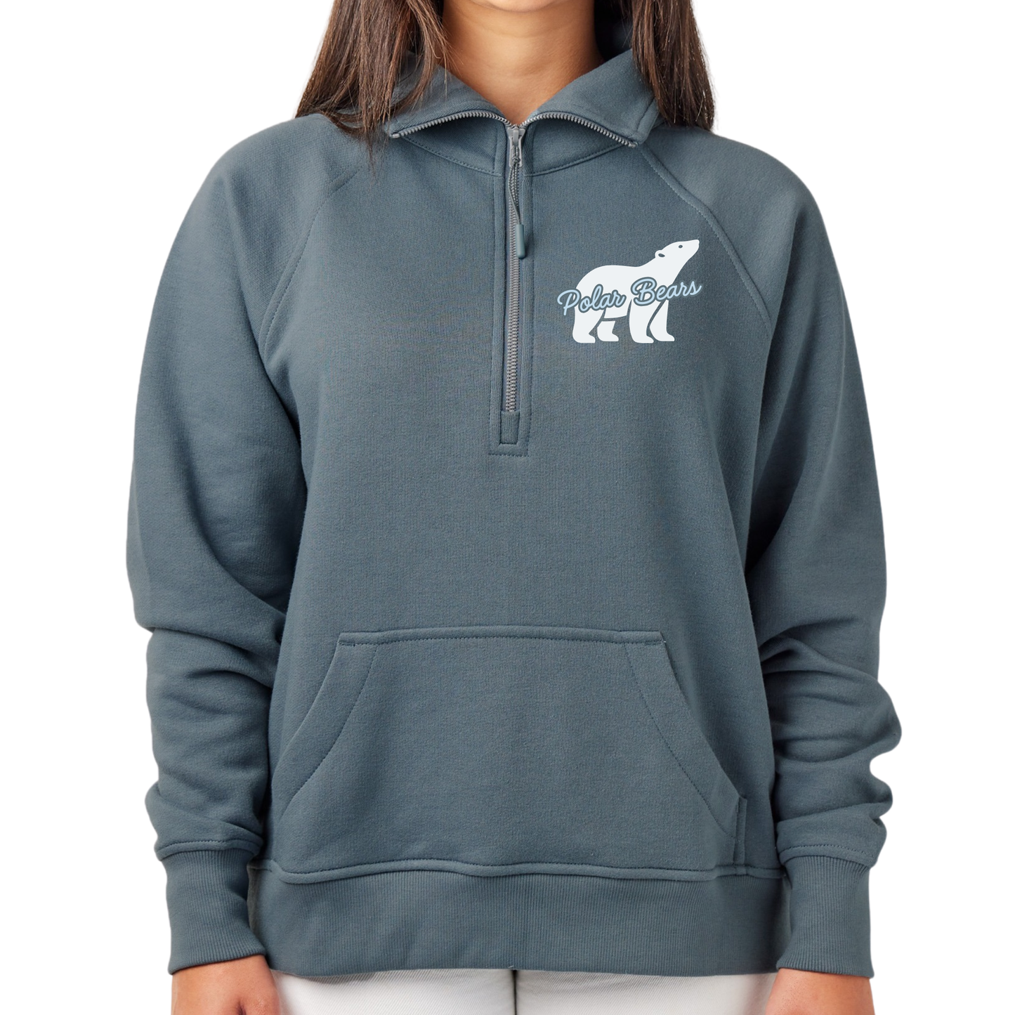 Polar Bears Icon | Adult Quarter Zip Fleece