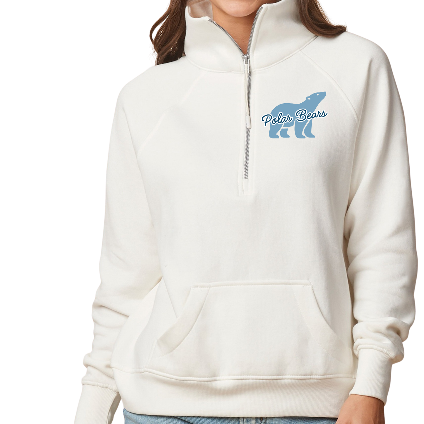 Polar Bears Icon | Adult Quarter Zip Fleece