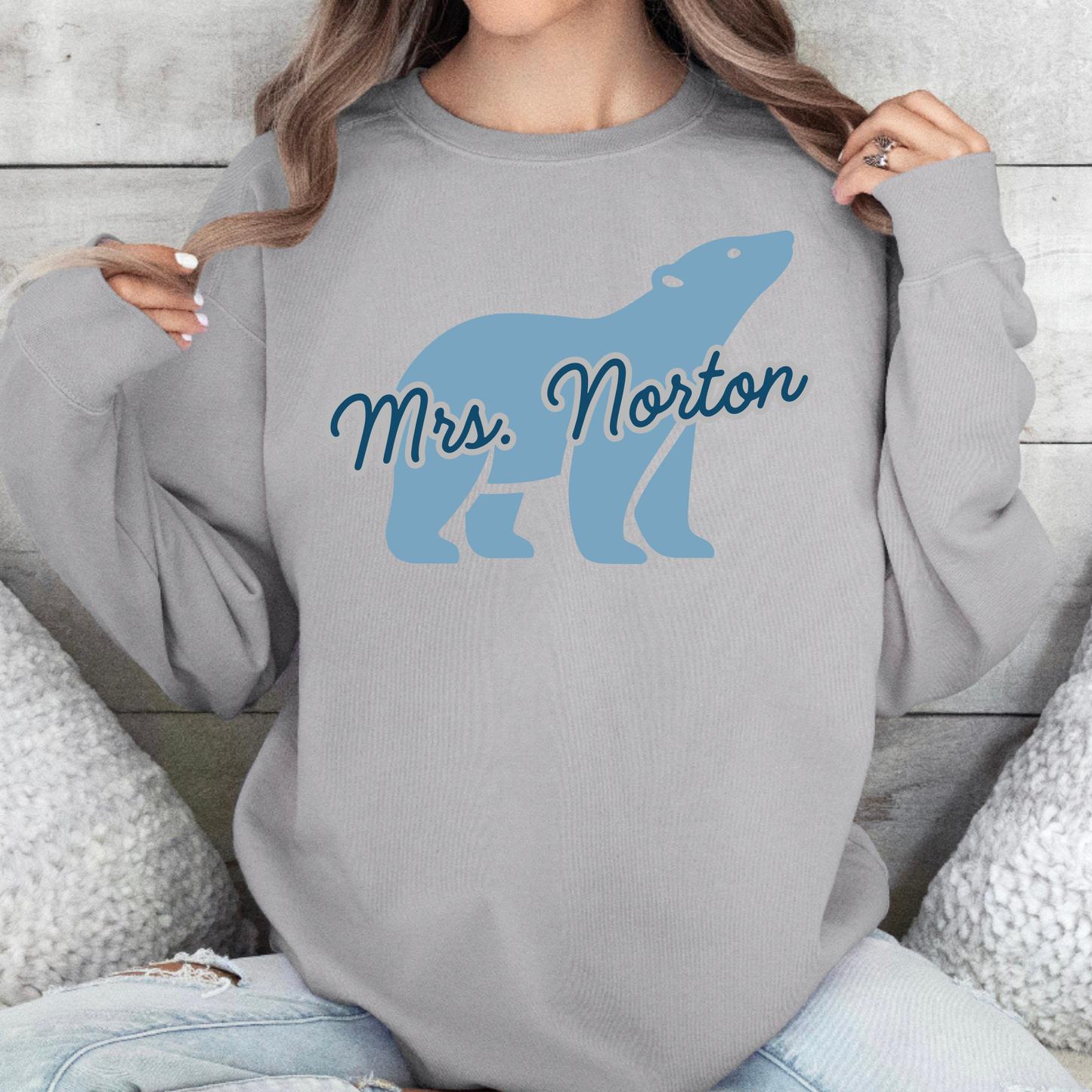 Polar Bears Icon Personalized | Adult Comfort Colors Crewneck