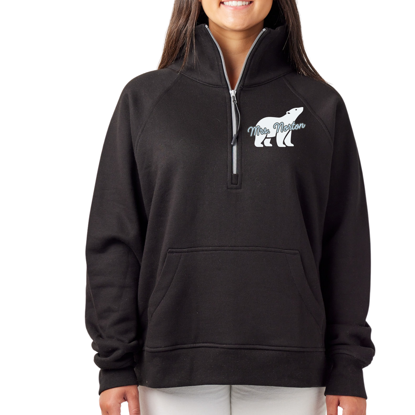 Polar Bears Icon Personalized | Adult Quarter Zip Fleece