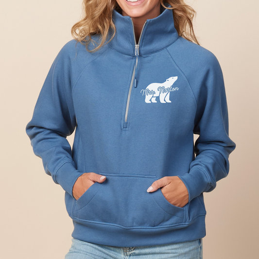Polar Bears Icon Personalized | Adult Quarter Zip Fleece
