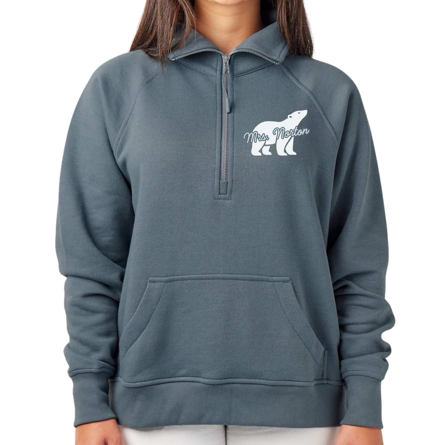 Polar Bears Icon Personalized | Adult Quarter Zip Fleece