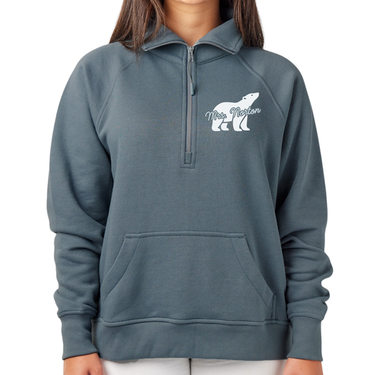 Polar Bears Icon Personalized | Adult Quarter Zip Fleece