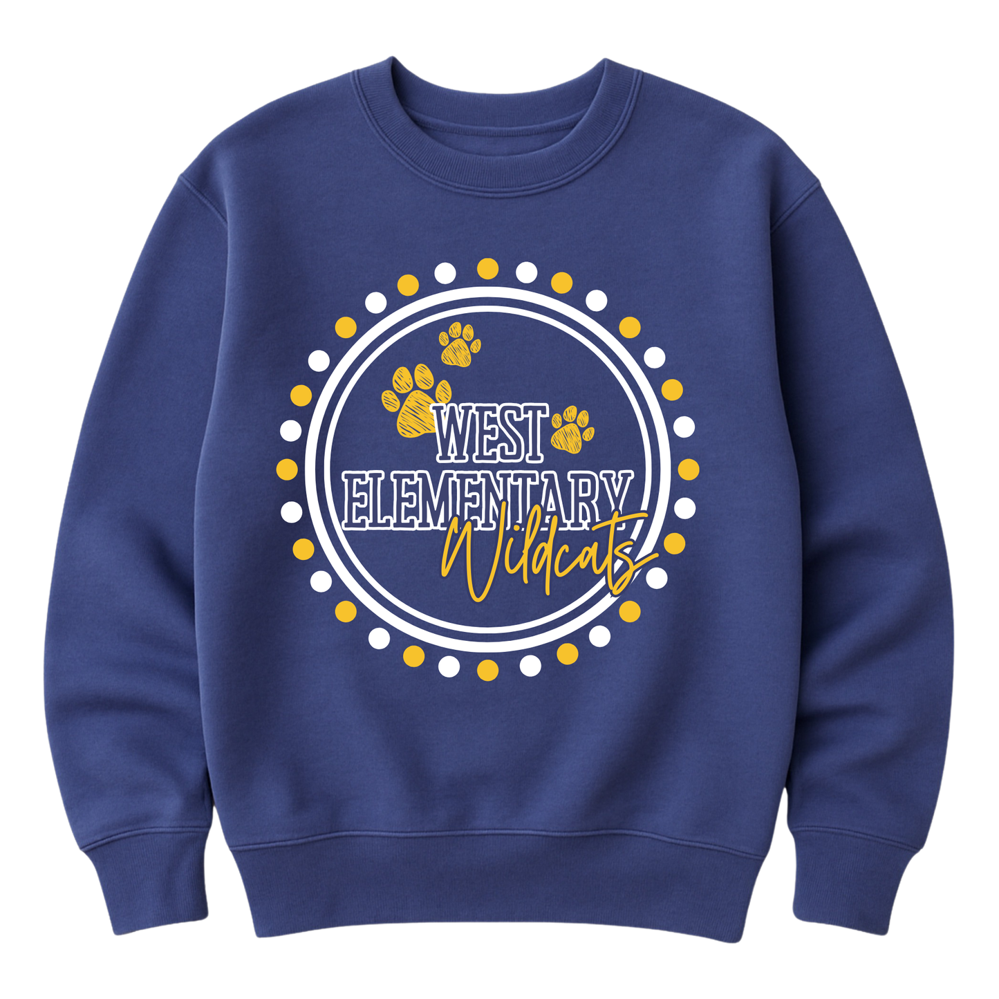 Polka Dot Wildcats | Youth Fleece Crewneck