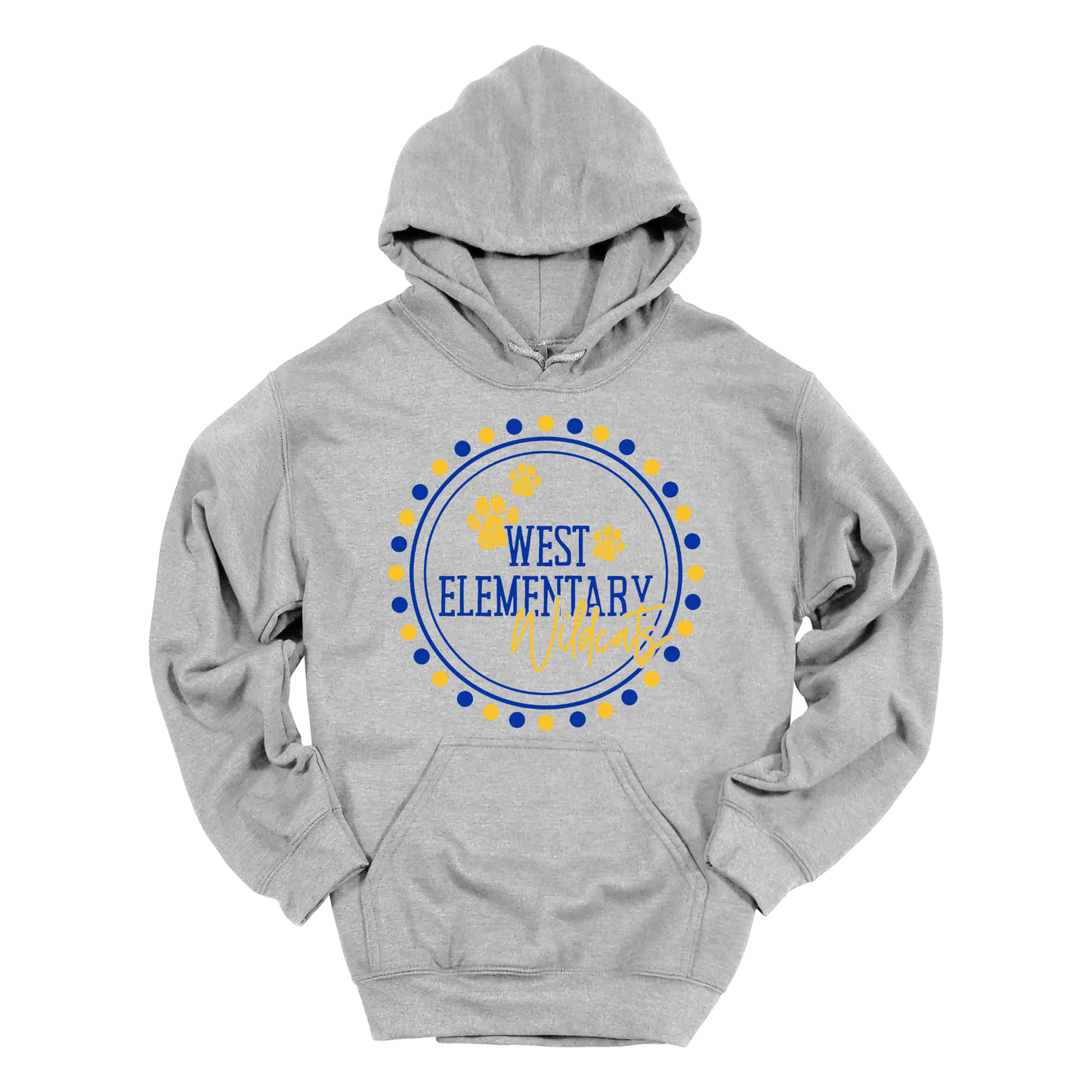 Polka Dot Wildcats | Adult Hooded Sweatshirt