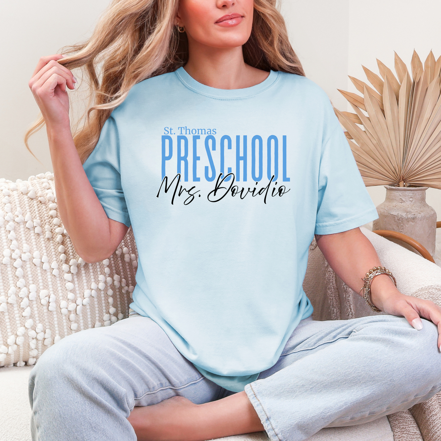 Personalized Preschool Teacher  | Short Sleeve Adult Tee