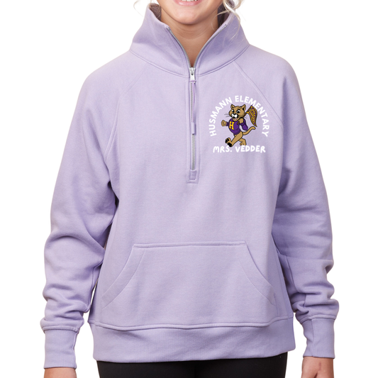Personalized Husmann Elementary | Adult Quarter Zip Fleece