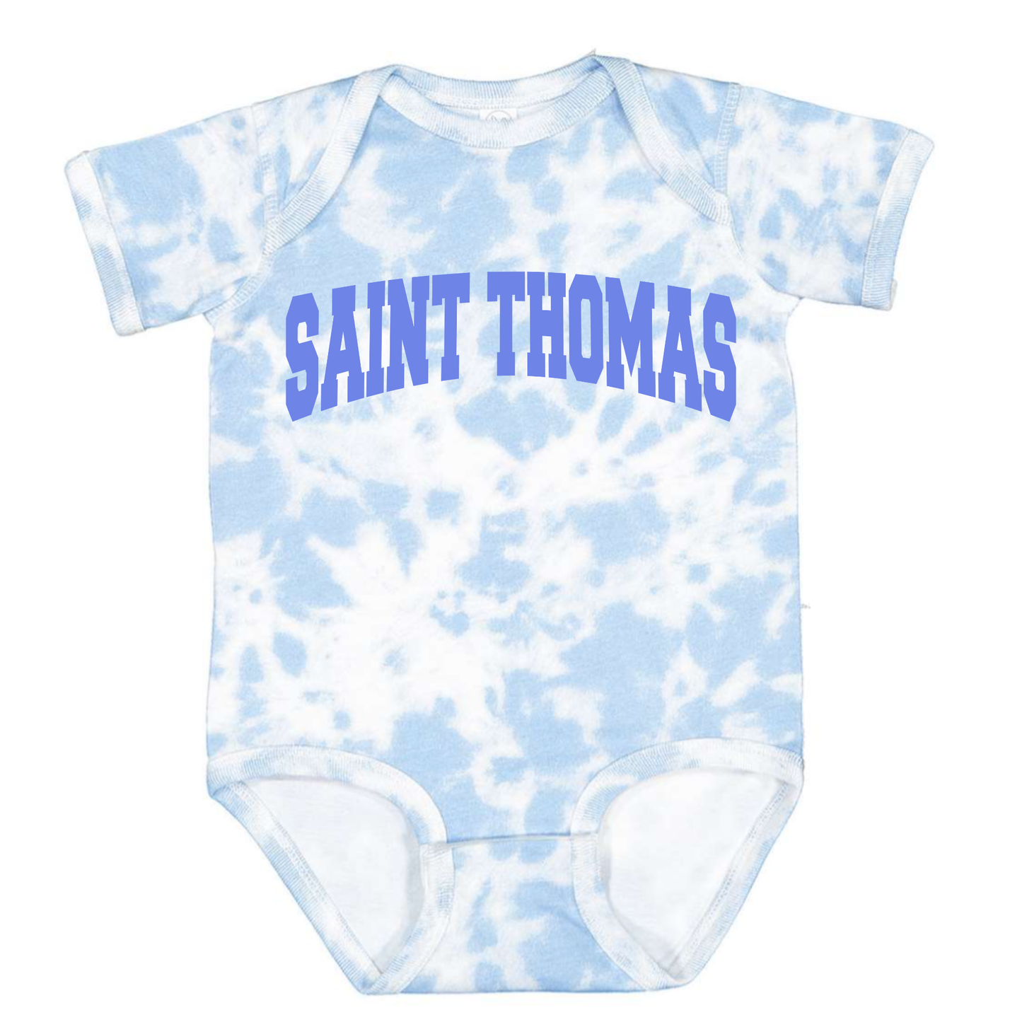 NEW! St. Thomas Varisty Tie-Dye | Short Sleeve Infant Onesie
