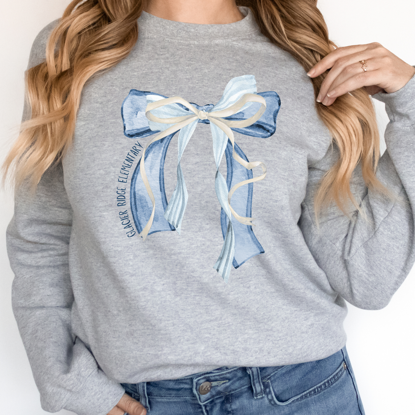 School Spirit Bows | Adult Crewneck