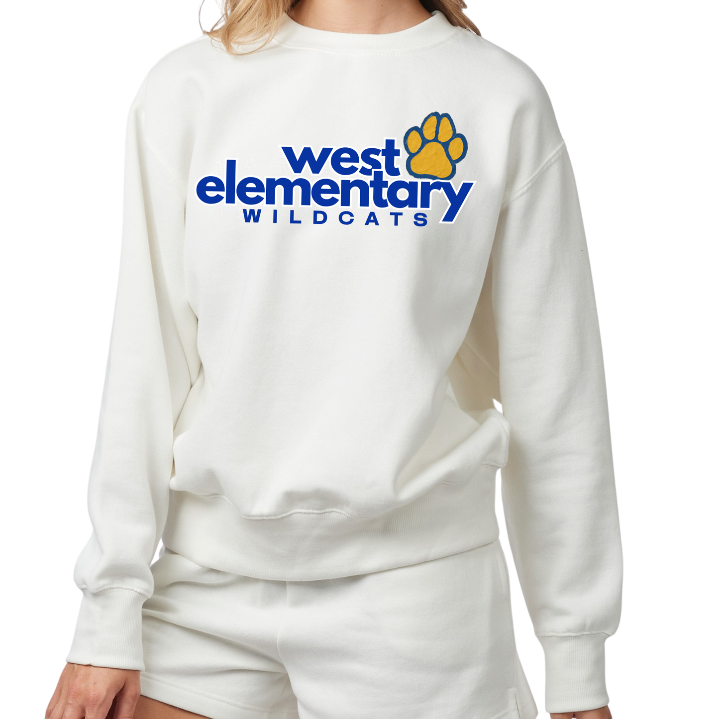 Scrapbook Pawprint | Ladies Boxy Crewneck