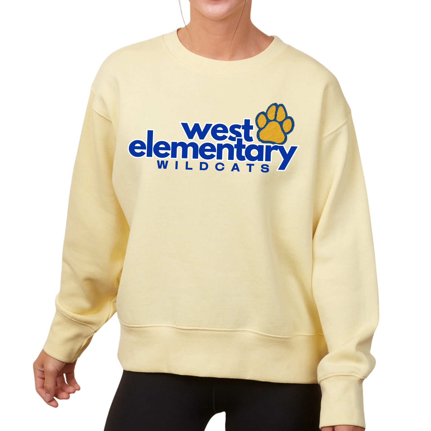 Scrapbook Pawprint | Ladies Boxy Crewneck
