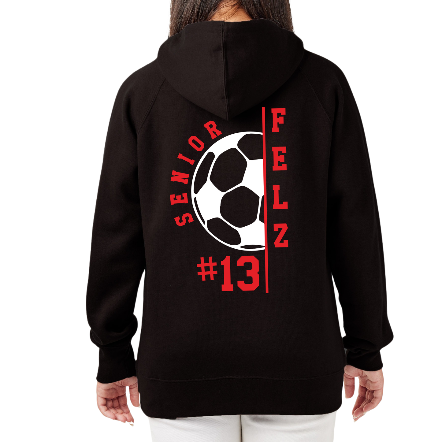 Senior HHS Soccer Personalized | Ladies Scuba Neck Pullover Hoodie