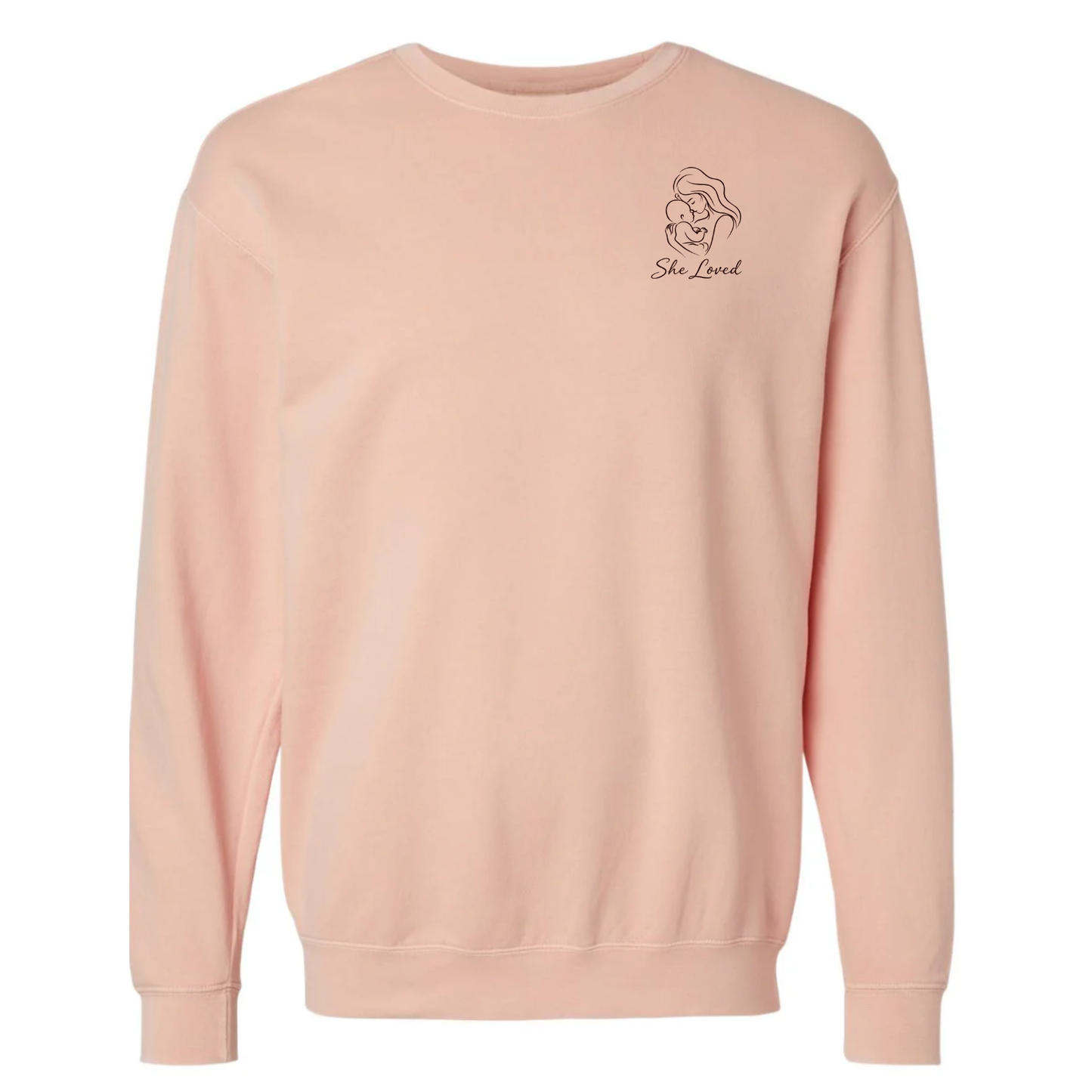 She Loved | Adult Comfort Colors Crewneck
