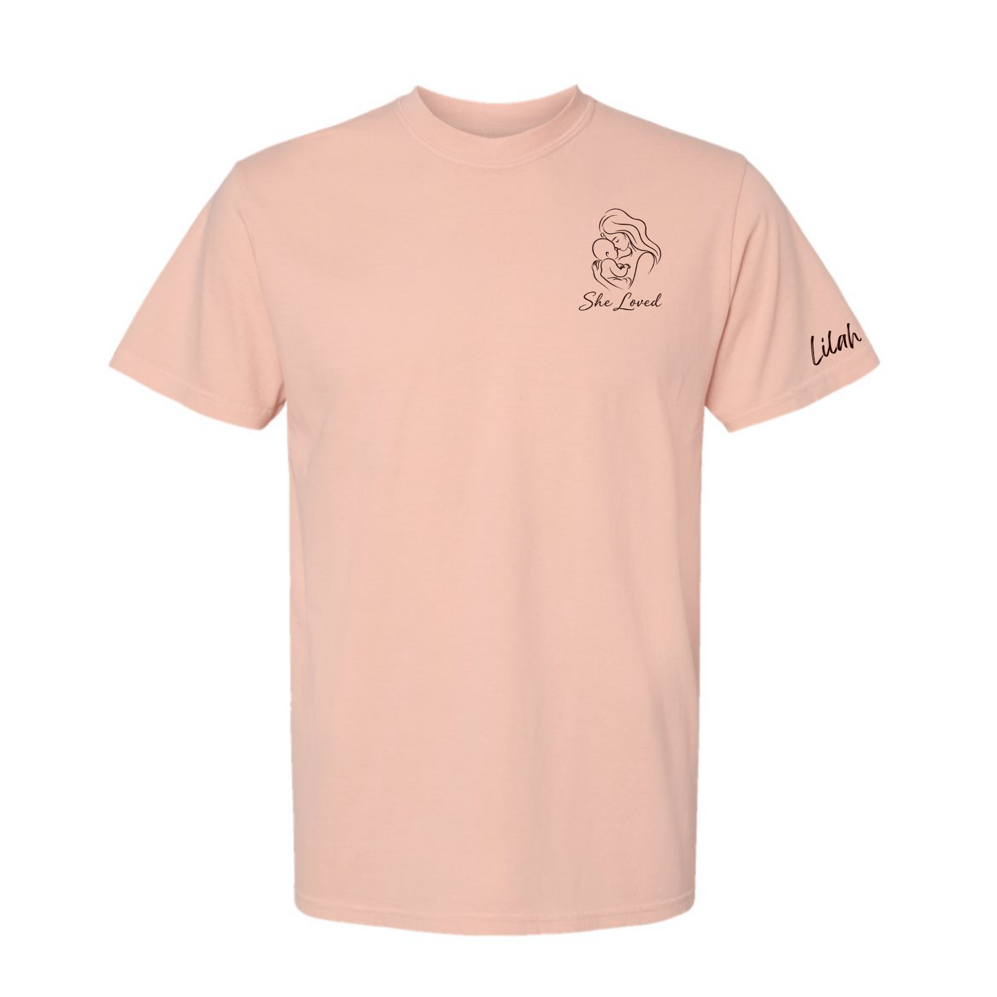 She Loved, Personalized | Short Sleeve Adult Tee