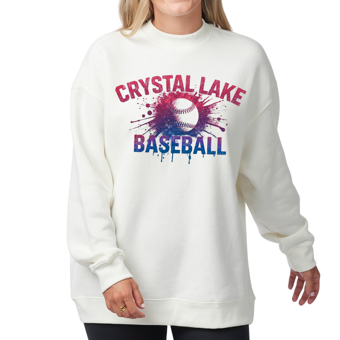 CLB Splatter | Ladies Oversized Crewneck