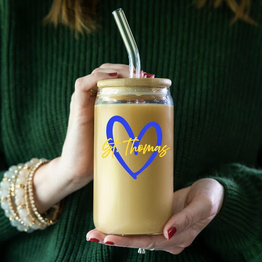 NEW! St. Thomas Love Glass Cup