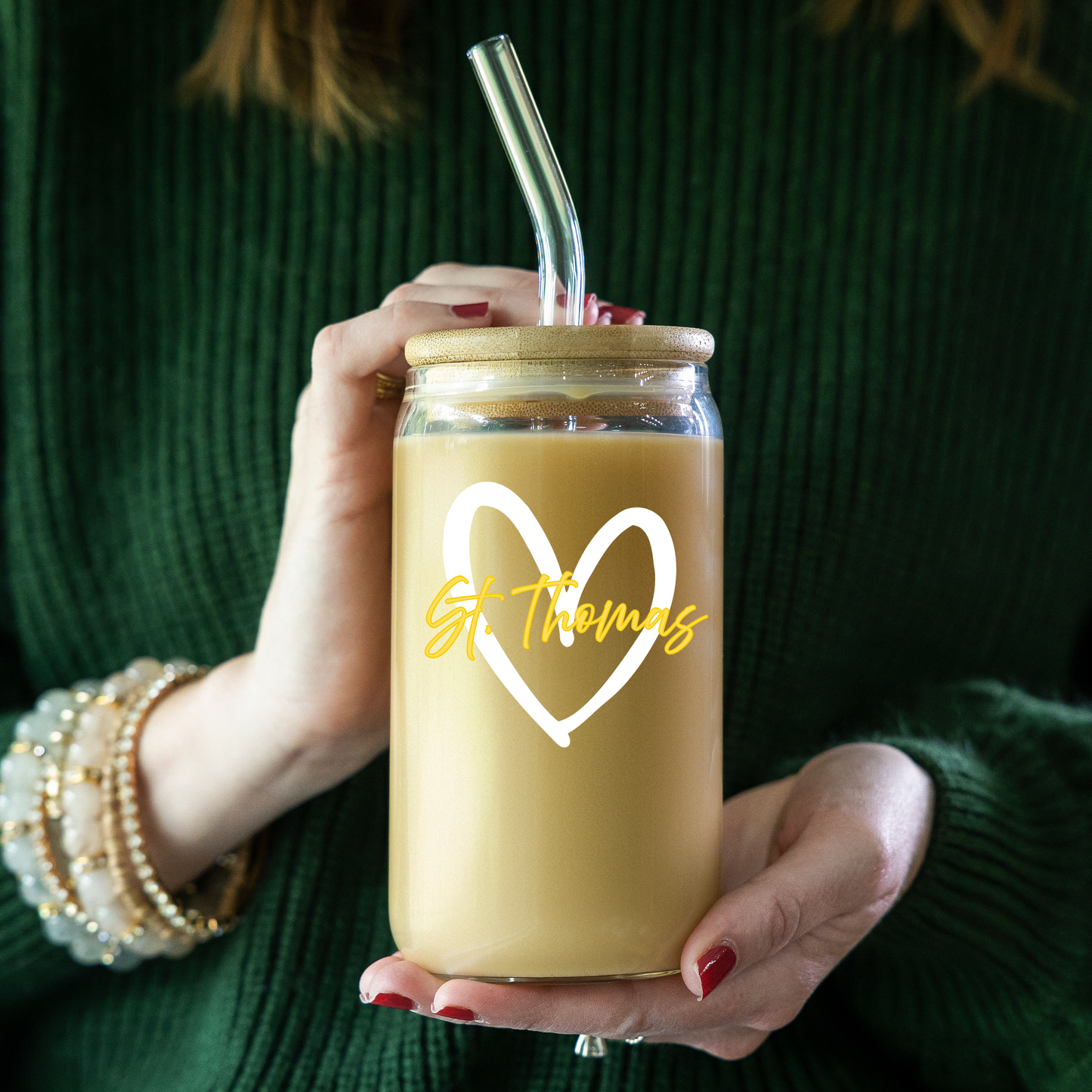 NEW! St. Thomas Love Glass Cup