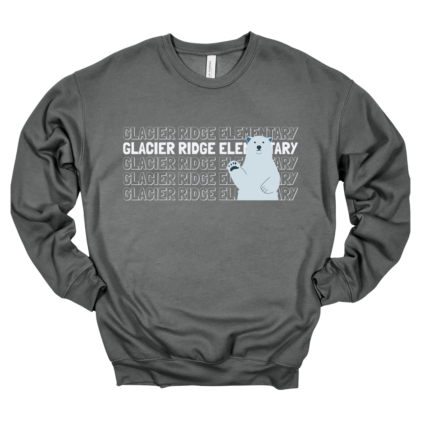 Stacked Glacier Ridge Elementary | Adult Crewneck