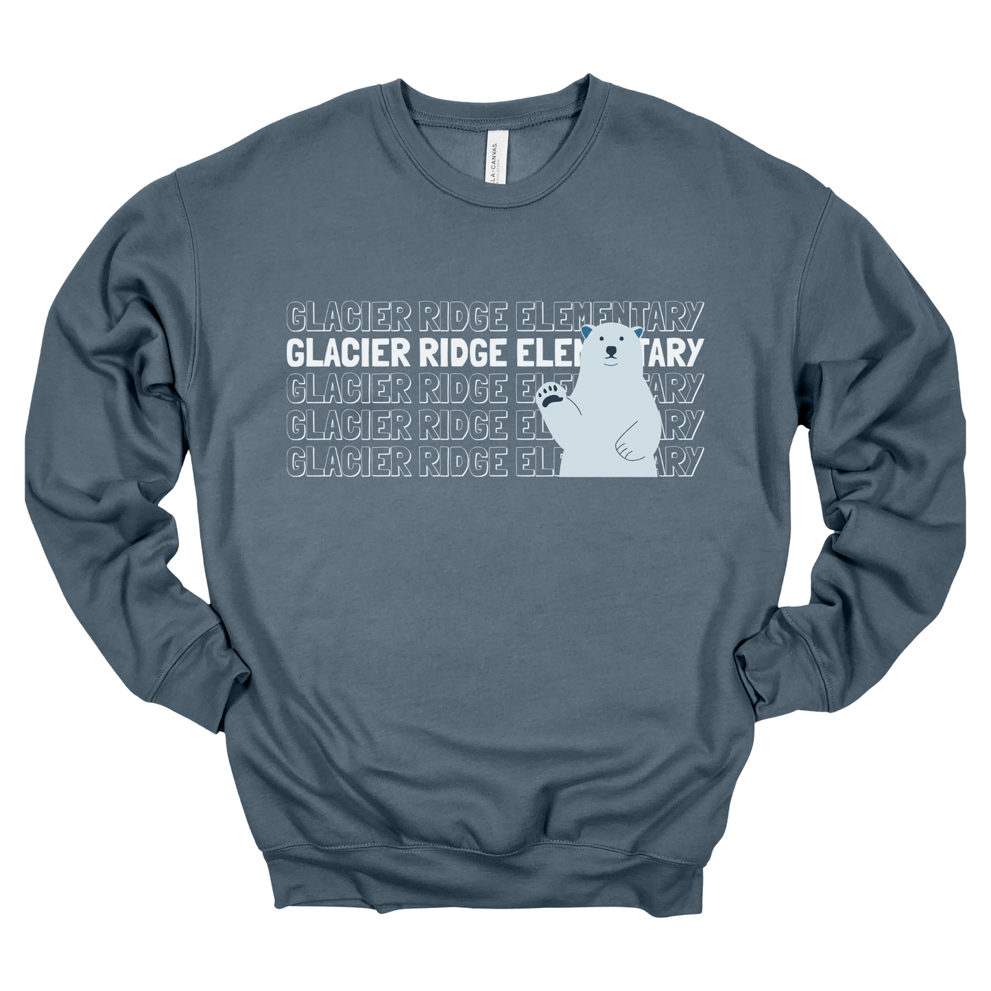 Stacked Glacier Ridge Elementary | Adult Crewneck