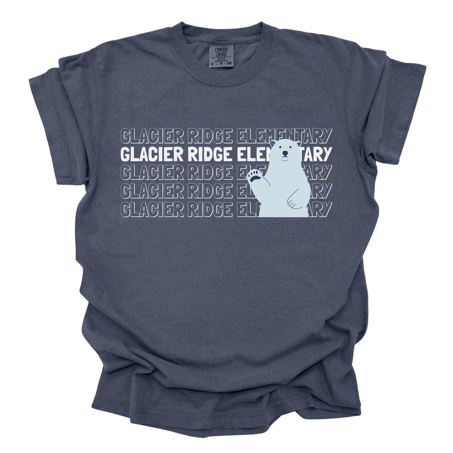 Stacked Glacier Ridge Elementary | Short Sleeve Adult Tee