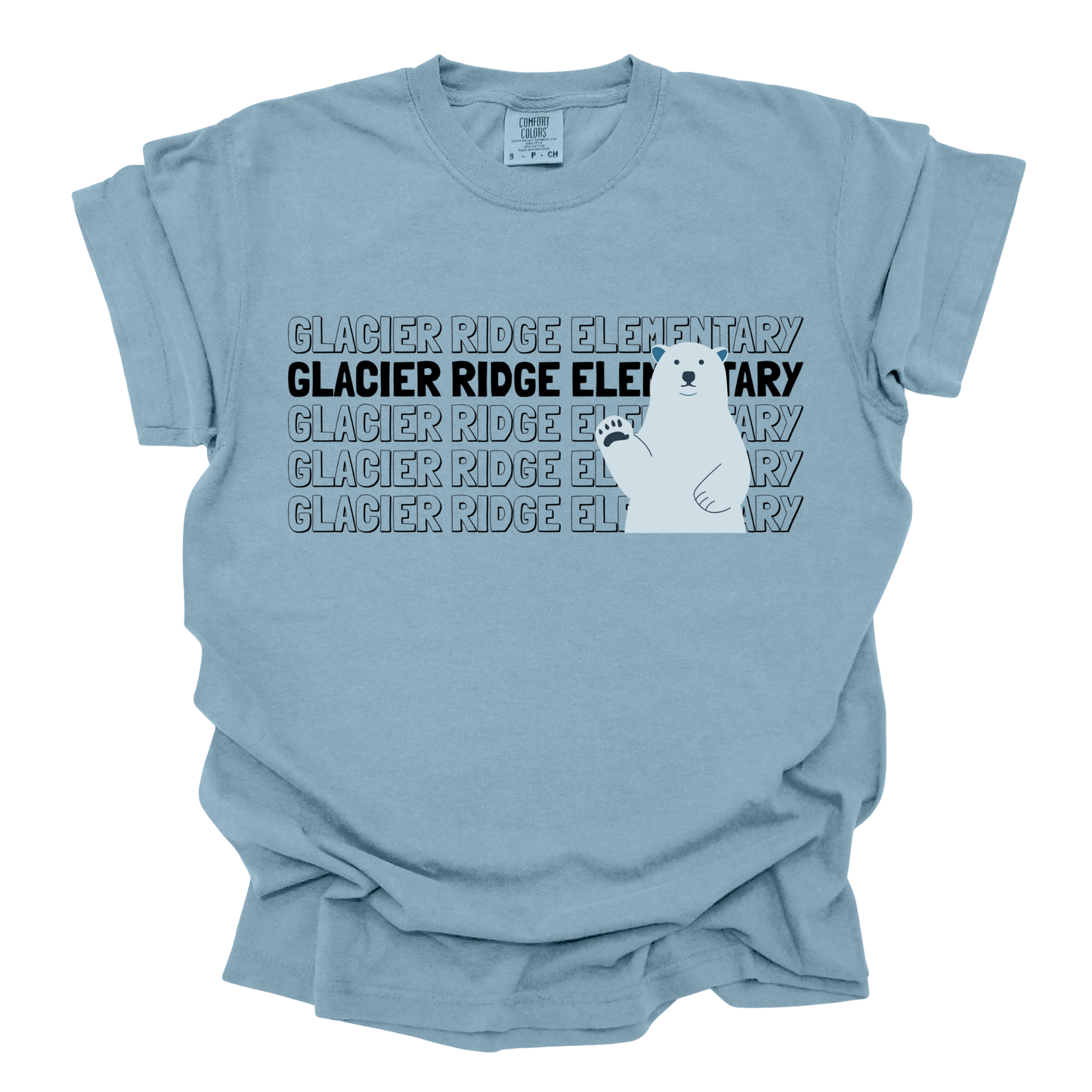 Stacked Glacier Ridge Elementary | Short Sleeve Adult Tee