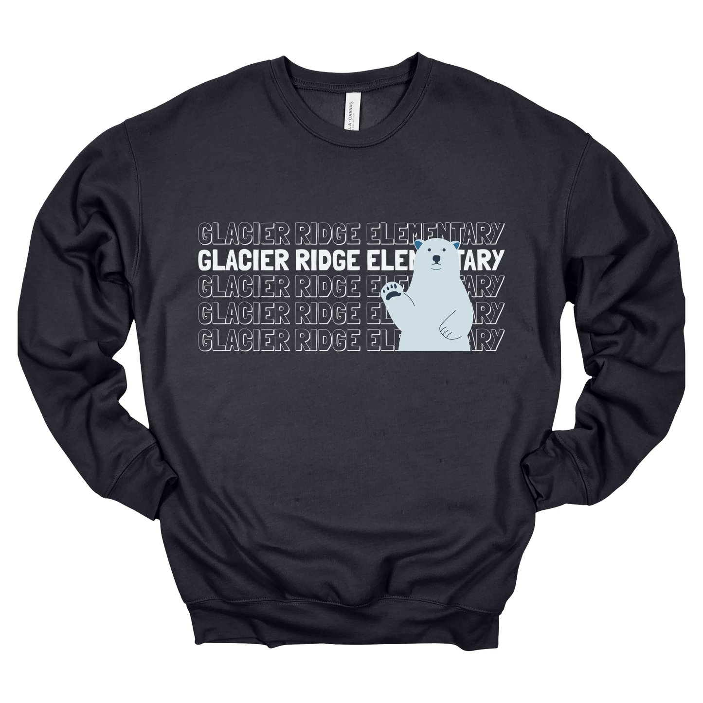 Stacked Glacier Ridge Elementary | Adult Crewneck