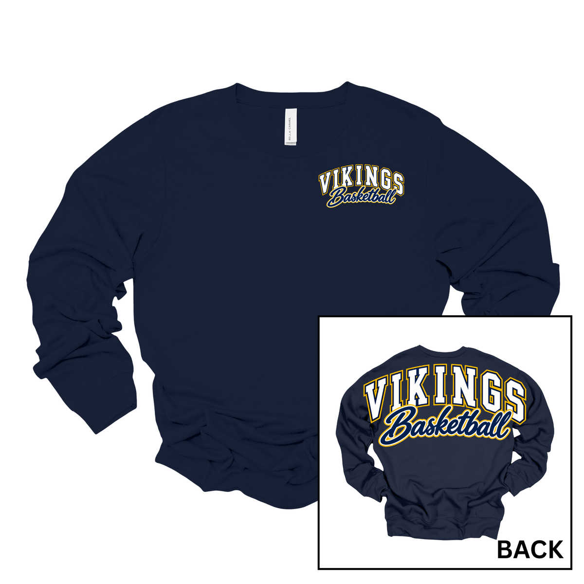 Vikings Basketball Wingspan | Adult Crewneck