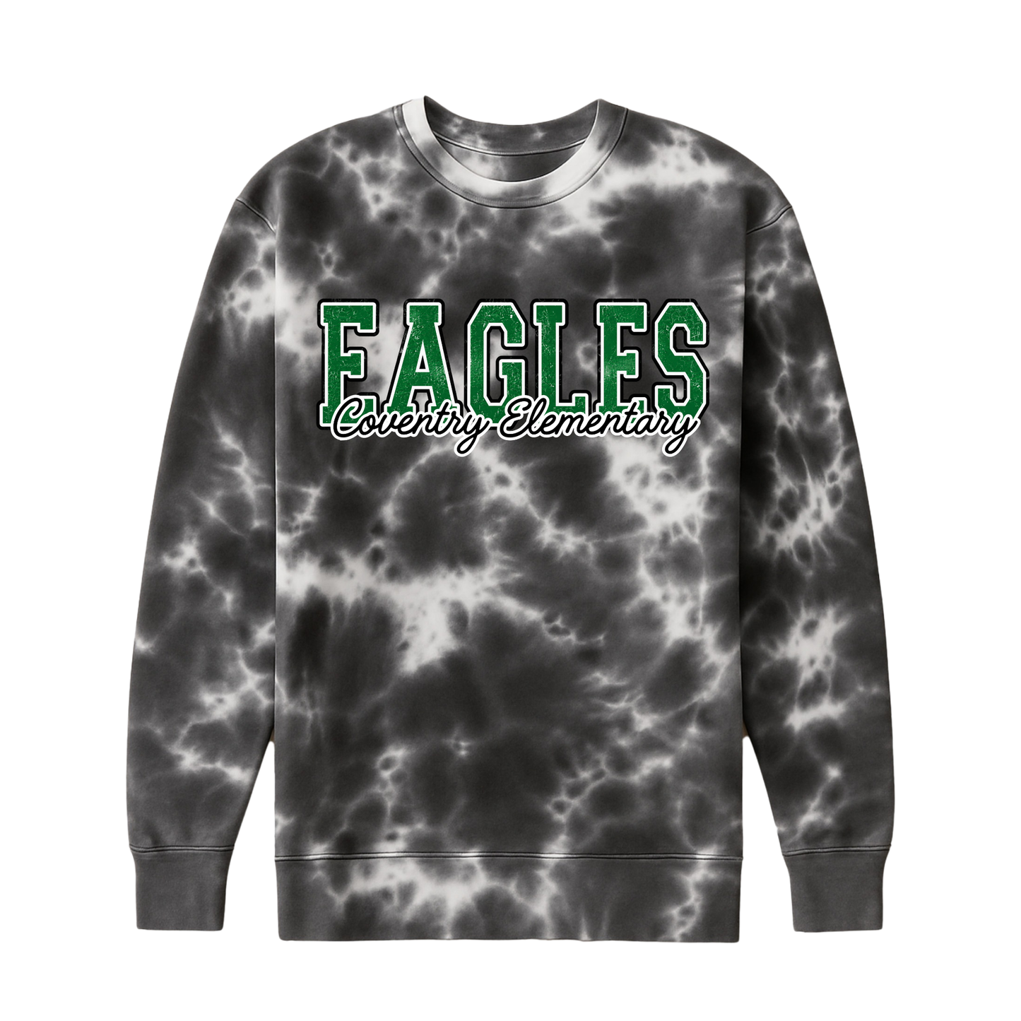 Vintage Eagles | Fleece Tie-Dye Crewneck
