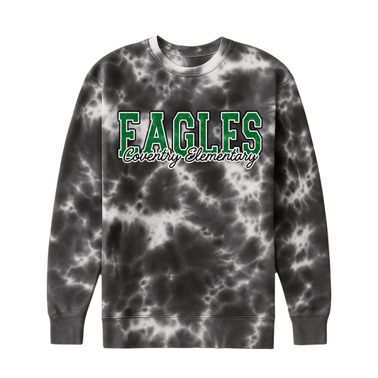 Vintage Eagles | Fleece Tie-Dye Crewneck